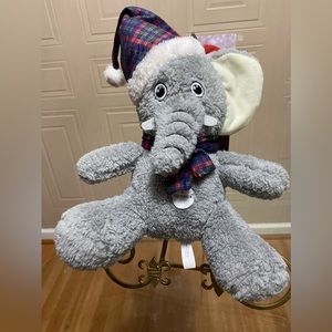 BHappi Dog Toy Elephant With Hat With Squeaker 12”
